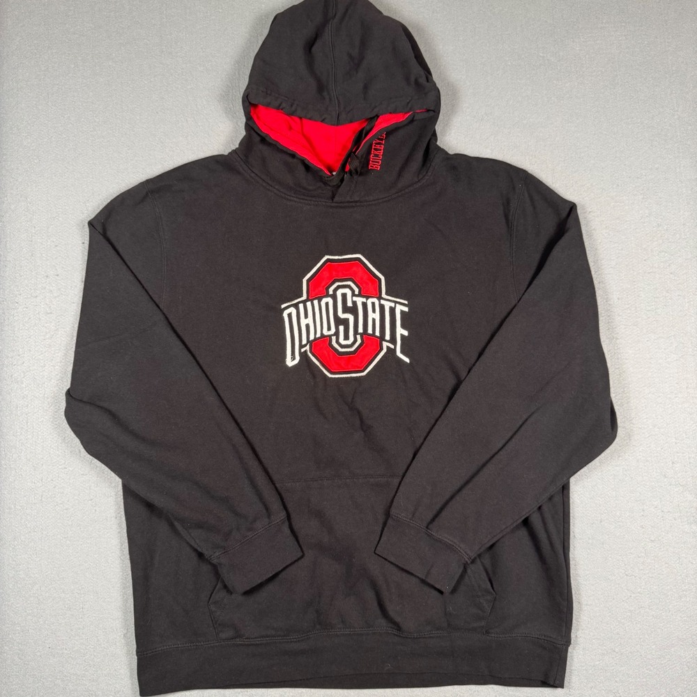 Colosseum Ohio State Buckeyes Hoodie Mens XXL Black Embroidered Logo Pullover